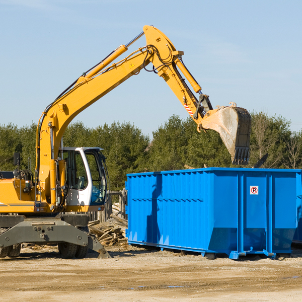 how many times can i have a residential dumpster rental emptied in Erbacon